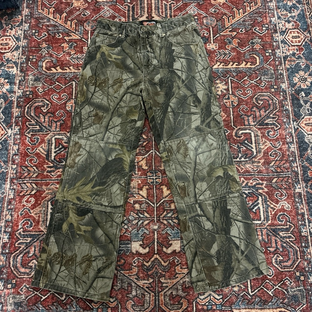 Kids camo straight leg pants